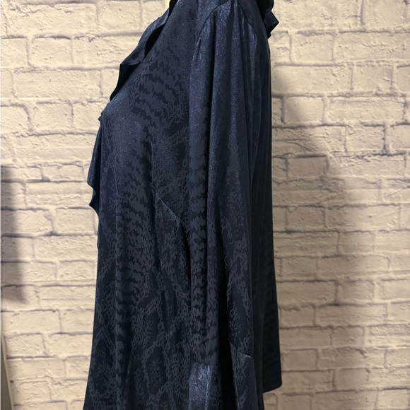 Investments Midnight Blue Ruffle Blouse - Picture 2 of 4